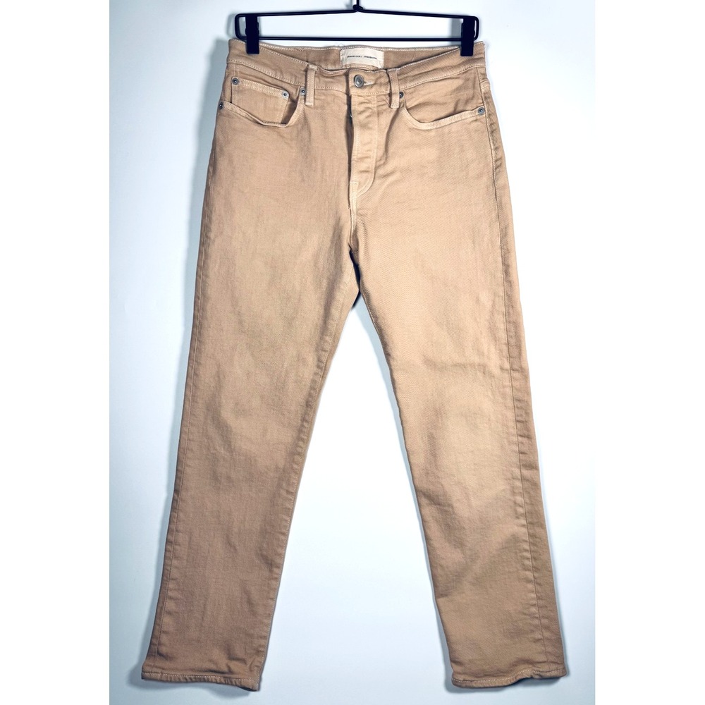 Jeanerica Jeans Womens 29 Beige Straight Organic Cotton Button‎ Fly Quiet Luxury